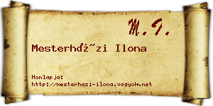 Mesterházi Ilona névjegykártya
