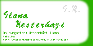 ilona mesterhazi business card